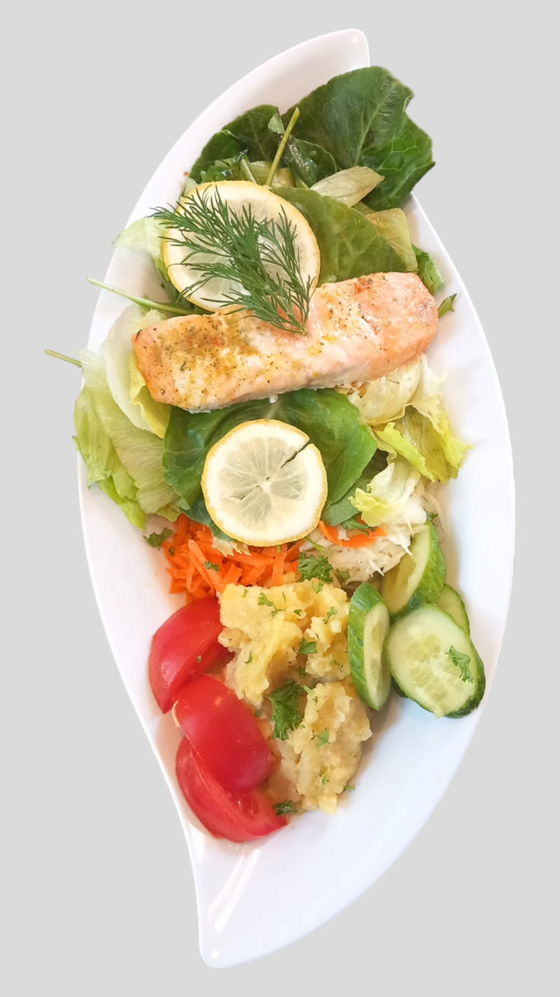 XL Gartensalat mit Lachs